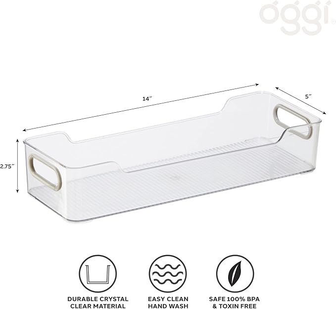 Oggi Cabinet / Drawer Storage Bin (14" x 5" x 2.75")