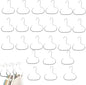 Durable Steel Hangers: Maximize Closet Space with Versatile Storage, Stainless Steel Hat Hangers for Closet, Hat Rack Hats Holder for Baseball Caps, Scarf and Hats Organizer (Gray,24 PCS)