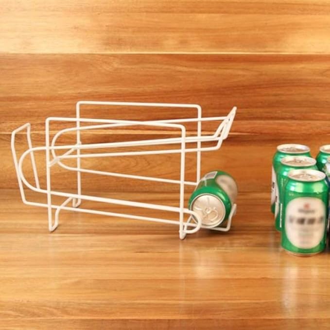 Beverage Can Dispenser, Soda Can Holder, Organizer for Refrigerator, Kitchen, Cabinet, Pantry, Fridge, Countertop, Freezer, 10-Can Capacity