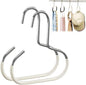 Durable Steel Hangers: Maximize Closet Space with Versatile Storage, Non-Slip Stainless Steel Clothes Rack Organizer for Hats, Ties, Scarves, Clothes (2, White)