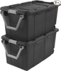 Extra Large Storage Bin, 40 Gallon Wheeled Plastic Storage Container with Handle,Pack of 2 (Gray)