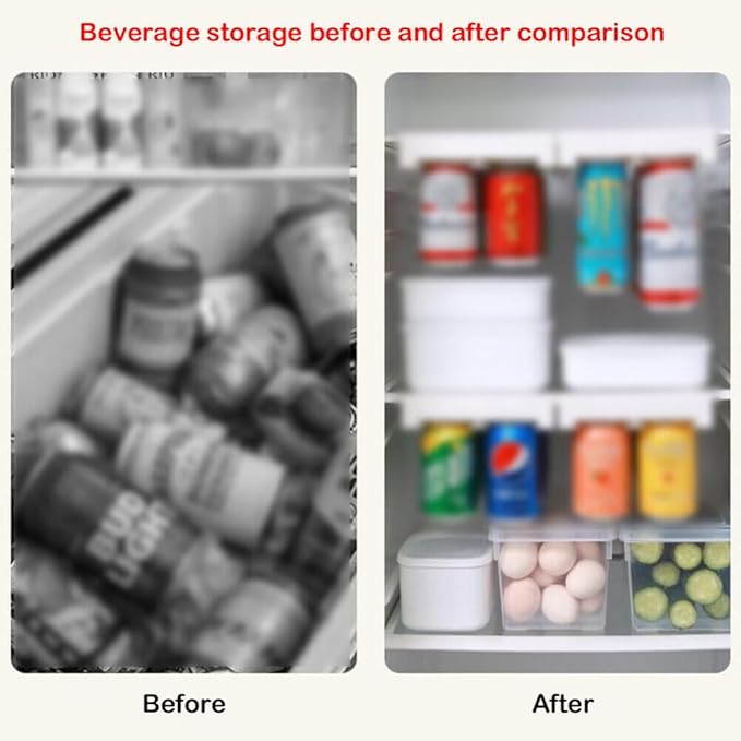 anso Can Dispenser Beer Storage Rack Refrigerator Slide Under Shelf Fridge Storage (53mm Caliber)