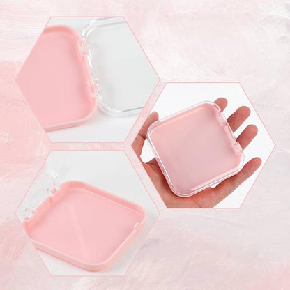12 Pcs Press on Nail Boxes Packaging Nail Storage Display Organizer Box Case with 60 Pcs Adhesive Double Sided Tape 4 Colors