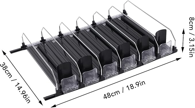 Drink Organizer for Fridge, Can Holders for Fridge with Automatic Pusher Glide Self Pushing Soda Can Dispenser for Refrigerator Fridge Drink Organizer Soda Can Organizer (38cm)
