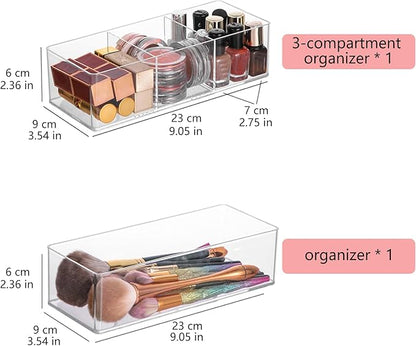 Acrylic Organizer 2 pieces Makeup Organizer Countertop For Drawers Organizer Storage Bathroom Organizers And Storage Is A Good Choice For Desktop Finishing (2)