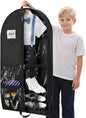 Dance Garment Bags for Dancers, 40" Garment Bags for Hanging Clothes with 3 Clear Zipper Pockets, Cheer Uniform Garment Bag for Suits, Travel & Sports Jersey, Cheer Uniform (Black, 1Pack 40")