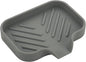 MicoYang Silicone Bathroom Soap Dishes with Drain Spout-Bathroom and Kitchen Sink Organizer,Sponge Holder,Dish Soap Tray,Perfect for Dispenser,Scrubber,Bottle,Cup on Sink or Counter-Grey 4.9"×3.2"
