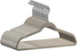 Premium Velvet Hangers 30 Pack, Non-Slip Suit Clothes Hangers, 360 Degree Swivel Hooks and Slim Profile to Maximize Closet Space Grey/Silver