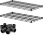 2 Pack Black Additional Wire Shelf for 18" x 36" Shelving Units, Replacement Shelves for Wire Rack