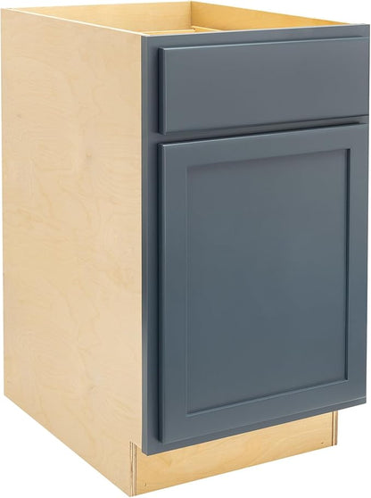 Quicklock RTA (Ready-to-Assemble) | Base Kitchen Cabinets - Shaker Style | Made in America (Needlepoint Navy, 21" Wx34.5 Hx24 D Base)