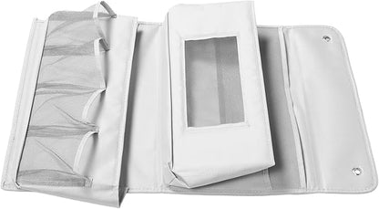 Door Organizer Behind Door Storage Bag Hanging Pouch for Home Wall Storage Bag Gray Layers