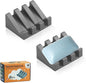 Self Draining Soap Dish Holder,Silicone Soap Dish,for Bathroom,Kitchen, Sponges，Can Extend Soap Life，Keep Soap Bars Dry and Easy Cleaning (Grey,2-Pack)