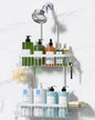 YASONIC Shower Caddy Hanging, Never Rust Shower Organizer Hanging, Aluminum Shower Racks for Inside Shower with Hooks for Razor, Bathroom Organizers and Storage with Soap Holder, White
