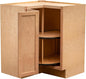 Quicklock RTA (Ready-to-Assemble) | Base Kitchen Cabinets - Shaker Style | Made in America (Raw Cherry, 18" D x 30" W x 34.5" H Lazy Susan)