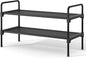 Kitsure Shoe Rack for Closet, Sturdy and Long-Lasting Shoe Shelf, Shoe Rack for Entryway, Personalized DIY Shoe Organizer, Shoe Rack Organizer for Space-Saving, 27.6" x 11.8" x 16.5", Black