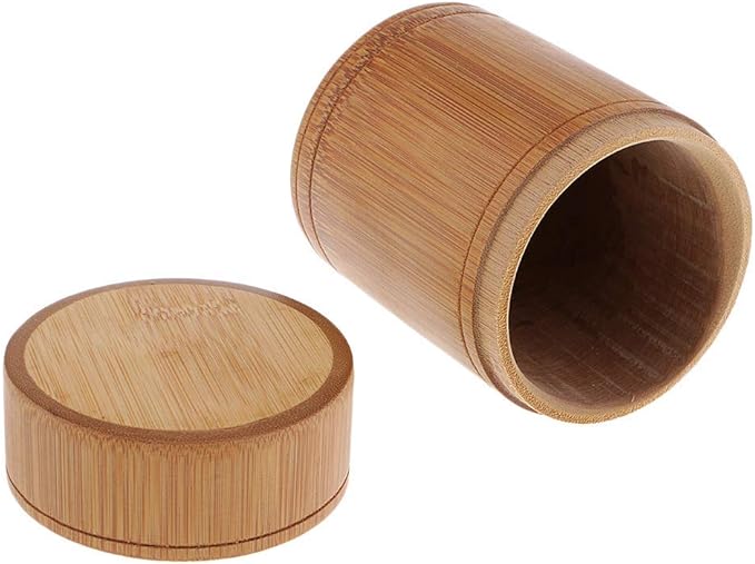 Tea Canister Bamboo Japanese Tea Box Storage Jar with Lid Tea Caddy Pot B