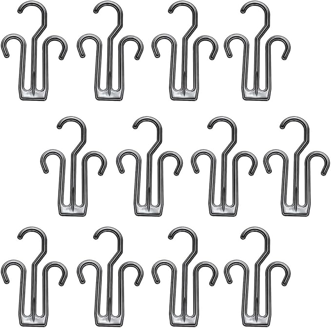 ARTIBETTER 20pcs Black Multifunctional Hanging Shoe Rack Hooks Slipper Drying Holder Organizer for Home Closet Storage