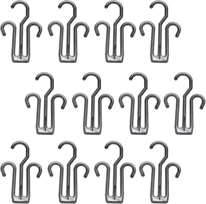 ARTIBETTER 20pcs Black Multifunctional Hanging Shoe Rack Hooks Slipper Drying Holder Organizer for Home Closet Storage