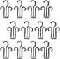 ARTIBETTER 20pcs Black Multifunctional Hanging Shoe Rack Hooks Slipper Drying Holder Organizer for Home Closet Storage