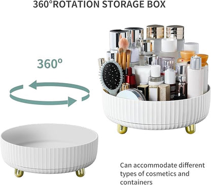funest Makeup Perfume Organizer, 360 Degree Rotating Lazy Susan Cosmetic Desk Storage Lotions Display Case Round Tray with Large Capacity, for your Jewelry