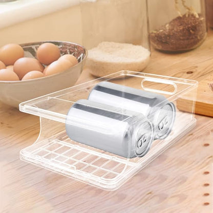 Zerodeko Beverage Can Organizer Stackable Drink Holder for Fridge Pantry Countertop Design for Easy Access and Tidy Storage for Cans and Bottles Home Rvs and
