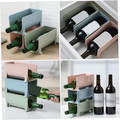 Mikinona 2pcs Kitchen Storage Rack Material Beer Can Stands Fridge Drink Organizer