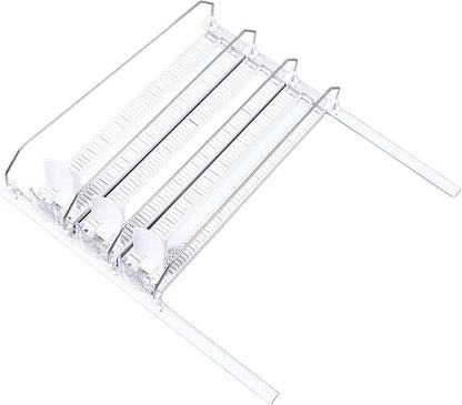 Adjustable Fridge Drink Organizer Dispenser, Self Pushing Soda Can Organizer, Holds 5-6 Cans for Home Refrigerators, Living Supermarkets (3Pcs)