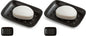 Miamolo Soap Dish, Ceramic Soap Holder Shower Soap Dish for Bar Soap Sponge, Soap Saver Tray for Bathroom Kitchen Sink, Black (Pack of 2)