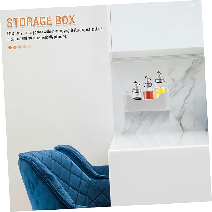 2pcs Kitchen Shelves Wall Mount Organizer under Cabinet Pantry Storage Box Adhesive Cabinet Door Holder Wall Mount Storage Organizer