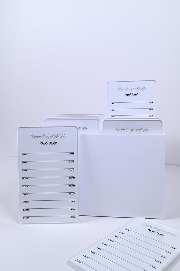 10 Layers Acrylic Eyelash Storage Box - Makeup Organizer False Eyelashes Glue Pallet Holder - Eyelash Extension Organizer Box - Grafting Eye Lashes Extension Close-Packed Display with 10 Pallets