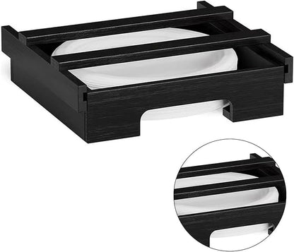 Wall Mounted Paper Plate Storage Rack Practical Under Cabinets Dish Efficient Kitchenwares Decorations
