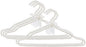 5 Pack Pearl Beaded Clothes Hangers Clothing Hanger with Ribbon Bowknot Elegant Bridesmaid Hangers Closet Coat Storage Organizer for Women Bride Wedding (White)