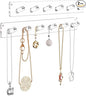NIUBEE Wall Mounted Jewelry Stand Organizer, 2 Pack Acrylic Necklace Hanger, Bracelets Rings Bangles Display Rack,Best Gift for Girl Women