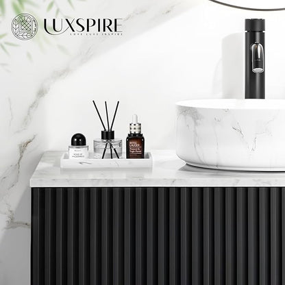 Luxspire Bathroom Vanity Tray - 2 Pack (7.9" x 4") Silicone Soap Dish for Kitchen Countertop, Bathroom Counter Tray for Soap Dispenser Perfume Jewelry Accessories, Marble White