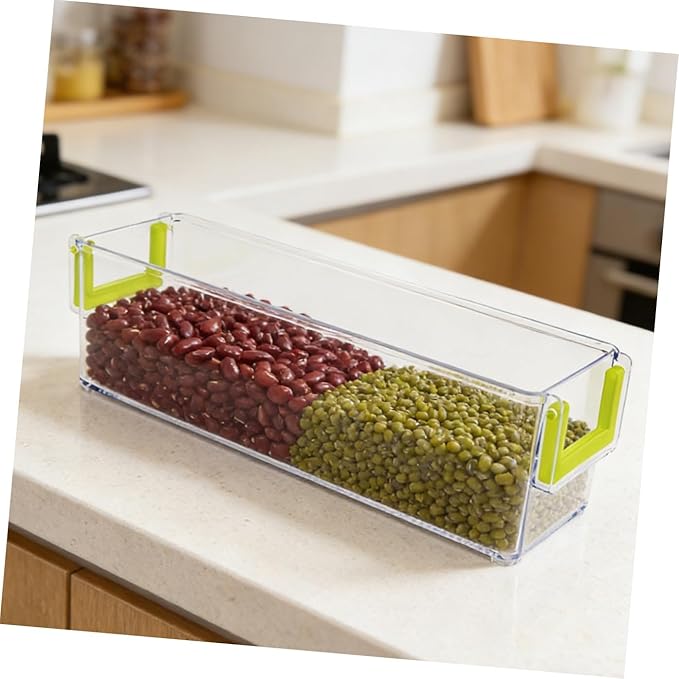KICHOUSE Fridge Organization Fridge Organizer Kit Can Organizer for Refrigerator Storage Kitchen Storage Box Handle Design