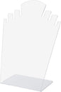 Marketing Holders 12 Pack Jewelry Set Display 3 Slot Clear Acrylic 6.75" x 9.5" Slant Back Stand Holds Bracelets Anklets Necklaces Use at Accessory Stores Gift Shops Fashion Boutiques