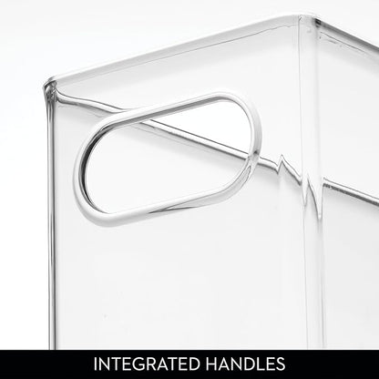 iDesign Slim Clear Plastic Stackable Storage Bin - Narrow Fridge, Pantry, or Kitchen Cabinet Organizer