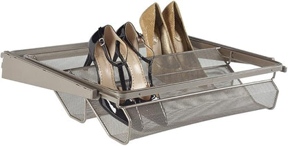 Closet Culture by Knape & Vogt 5.25 in. H x 23.50 in. W x 17.00 in. D Champagne Nickel Shoe Rack Kit for Closet System, 0335-SRK-CN