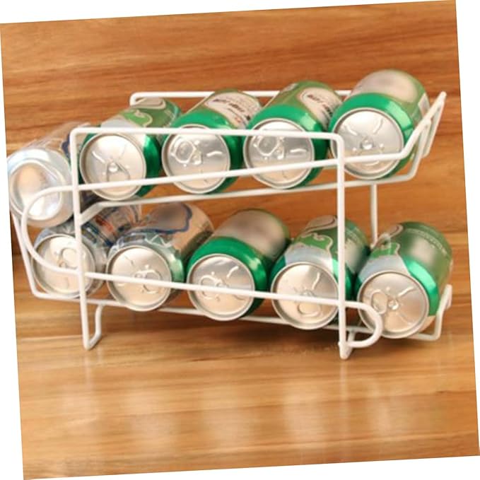 Levemolo Fridge Beer Rack Soda Can Holder 10 Can Capacity Beverage Dispenser for Home Office Bar Kitchen