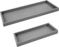 Spacewiser Countertop and Vanity Tray - 2 PC (11” and 7”) Shatterproof Silicone Kitchen and Bathroom Trays for Counter, Kitchen Soap Dispenser Tray, Vanity Trays for Bathroom, Perfume Key Tray