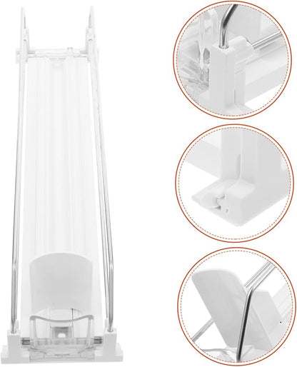 SOLUSTRE Beverage Organizer for Fridge Touchless Drink Pusher Glide Rack Soda Can Holder Capacity Storage