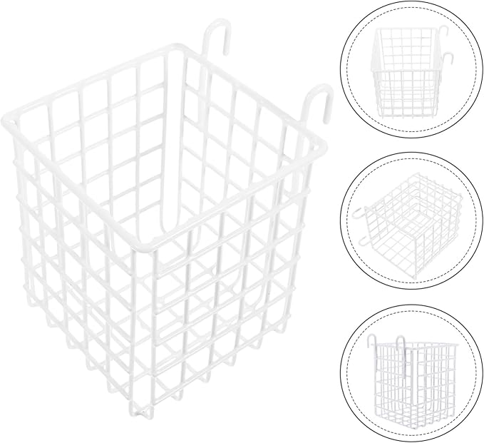 Cabilock 3pcs Wire Basket Iron Storage Rack Space-saving Hanging Basket Organizer for Kitchen Bathroom Pantry Design for Fruits Vegetables