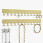 Necklace Holder - Hanging Jewelry Organizer, Self-Adhesive, Wall Mount, 2 PCS, Gold