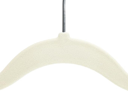 Titiroba 22AB038 Non-Slip Heavy Duty Hanger, Set of 30, Velvet, Ivory