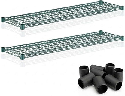 2 Pack Green Additional Wire Shelf for 14"x42" NSF Shelving Units, Replacement Shelves for Wire Rack