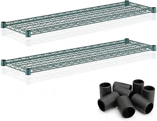2 Pack Green Additional Wire Shelf for 14"x42" NSF Shelving Units, Replacement Shelves for Wire Rack