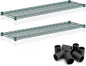 2 Pack Green Additional Wire Shelf for 14"x42" NSF Shelving Units, Replacement Shelves for Wire Rack