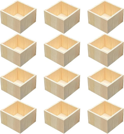 Bamboo drawer organizer Kitchen Utensil Organizer Cutlery Box for Dresser Makeup Tool Office Desk Supplies Storage and Accessories 1pcs 4"x 4"x 2"