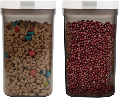 LANGMINGDE Airtight Food Storage Containers, 1.6 QT Coffee Canister Set with Magnetic Scoop, BPA Free, Ideal for Coffee, Spices, Herbs, Candy & Snacks, Keeps Freshness, Easy to Clean, 2 Pieces