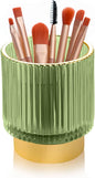 WHJY Makeup Brush Holder Lipstick Organizer Cosmetic Organizer, 3 inch Clear Green Crystal Lipgloss Organizers for Vanity